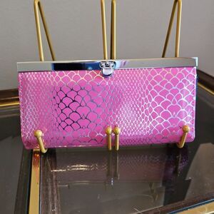 (NO BRAND) vintage pink seashells design w/ 10 card & cold holder